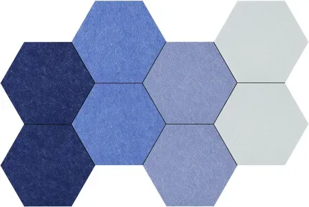 8-Pack Hexagon Felt Bulletin Board Tiles