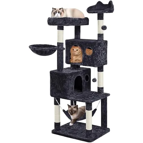 Yaheetech 64.5in Cat Tree with 2 Condos & 2 Perches