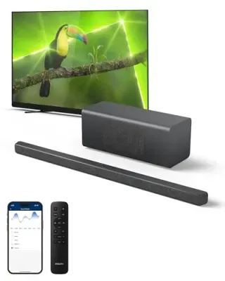PHILIPS B6309 2.1 Channel Soundbar w/ Wireless Subwoofer