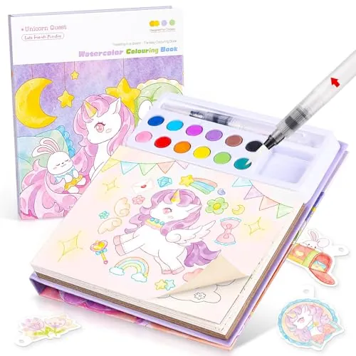 Accevo Water Painting Book for Toddlers Mess Free Unicorn Paint Set