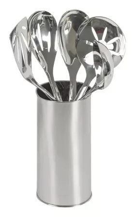 6-Piece Sedona Kitchen Stainless Steel Kitchen Set w/ Utensil Holder