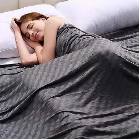 90" x 90" Topcee Cooling Blanket (Queen, Oxford Grey)