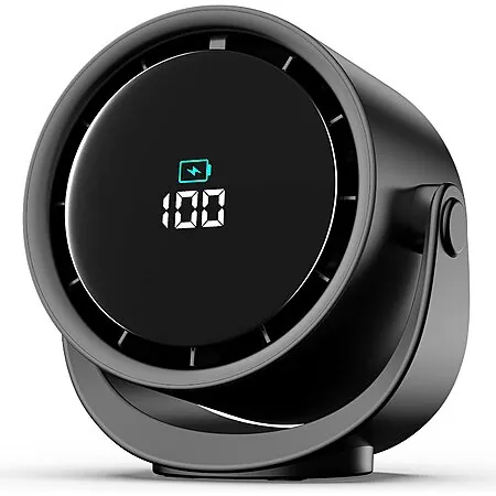 6" YOSHENMO 4000mAh Turbo Desk Fan w/ LED Display & 5-Speed Airflow (2 Colors)