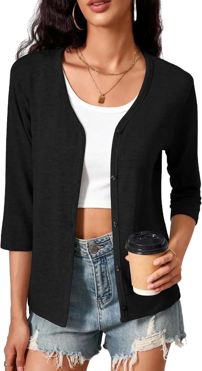 Witsmile 3/4 Sleeve Cardigan