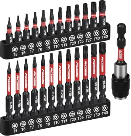 25-Piece Sedy Torx Impact Screwdriver Bit Set