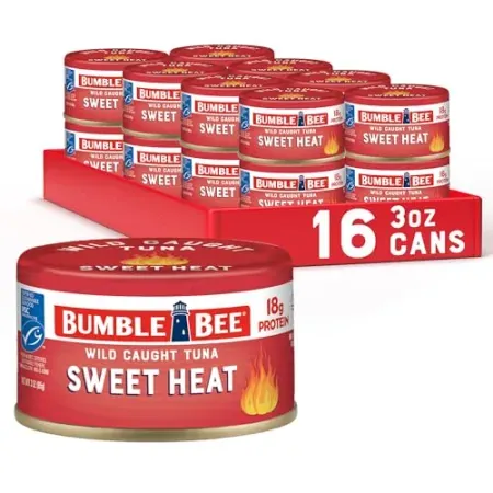 16-Pack 3oz Bumble Bee Snackers Sweet Heat Chunk Light Tuna
