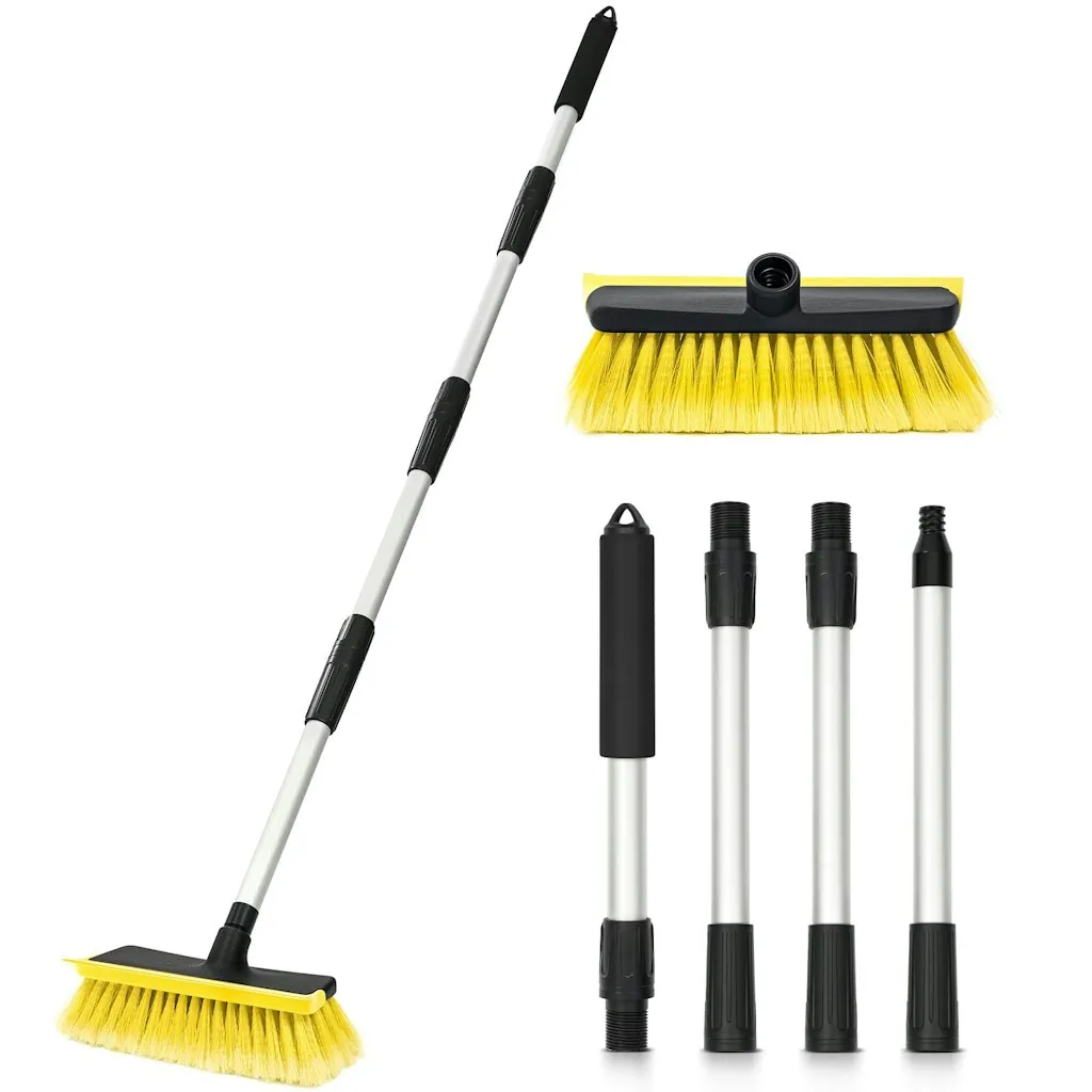 Ordenado 56" Car Wash Brush w/ Long Handle & Rubber Squeegee