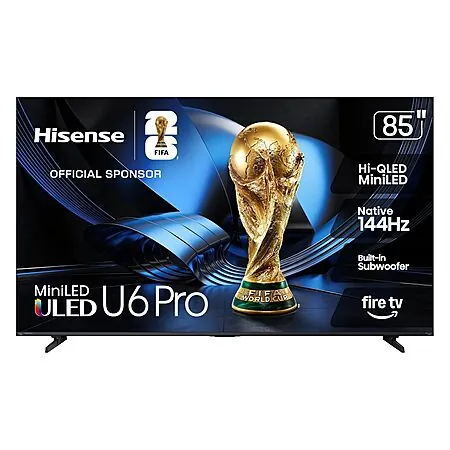 85" Hisense 85U6SF Pro 4K 144Hz Mini‑LED ULED Fire TV