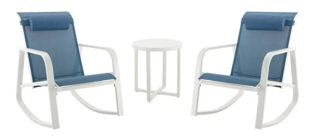 Mainstays Dashwood Steel 3-Piece Rocker Outdoor Chat Set