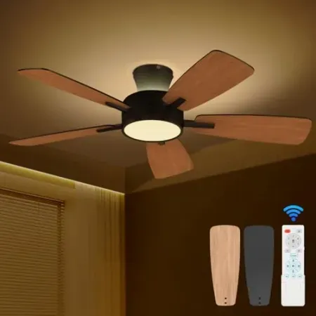 TALOYA 46" Low Profile Ceiling Fan with Lights and Remote