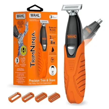 Wahl Men's TrimNinja 2-in-1 Hybrid Electric Shaver & Ear Nose Trimmer