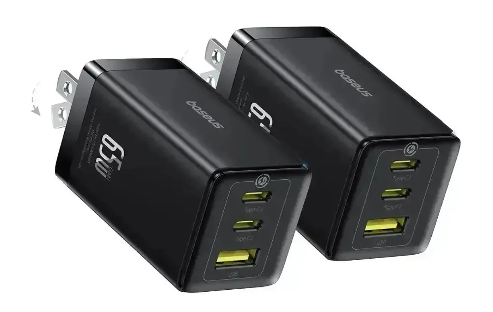 Baseus 65w USB-C Charger Block 2 Pack
