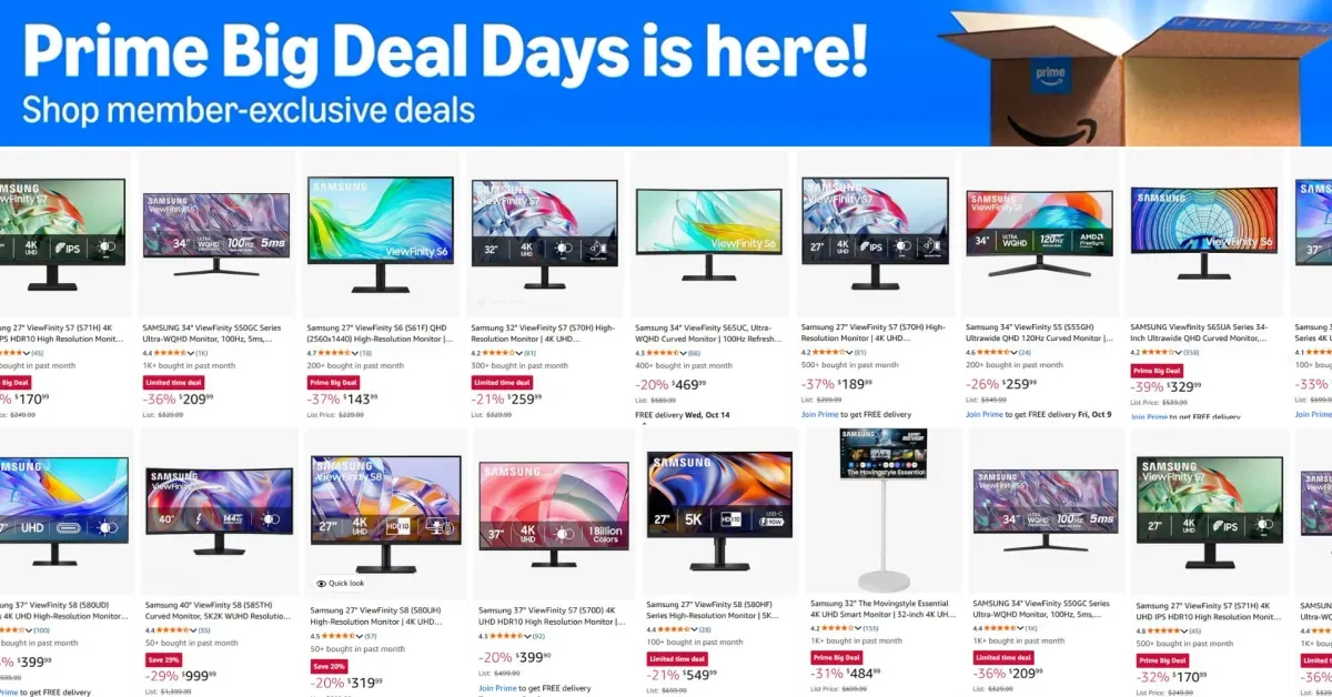 Fall Prime Day drops Samsung’s latest 4K/5K ViewFinity Mac-ready workstation monitors by nearly 40% to their lowest prices