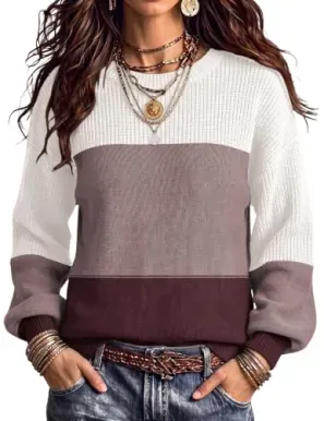 Zeagoo Cotton Loose Fit Chunky Knit Sweater
