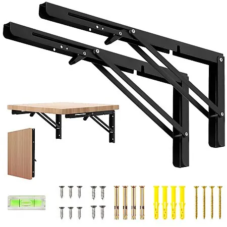 2-Pk 16" Dntorx Folding Shelf Bracket (Load Capacity up to 130 Lbs)