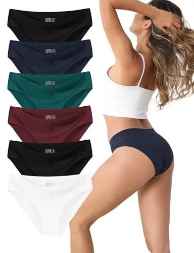 Seamless Underwear Stretch Bikini Panties 6-Pack