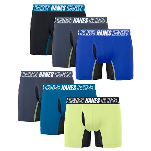 Hanes Boys' Moves Anti-chafe Boxer Briefs (6-pack)