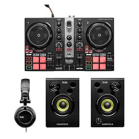 Hercules DJ Learning Kit MK2 w/ Controller, Speakers, Headphones & Software