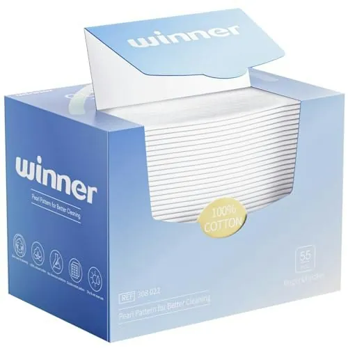 Winner XL Disposable Cotton Face Towels 55-Count