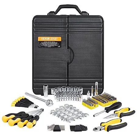 221-Pc Vevor SAE/Metric Mechanic Sockets/Bits Tool Set (1/4" & 3/8")