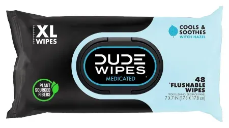 48-Count DUDE Wipes Medicated Hemorrhoid Flushable Wipes
