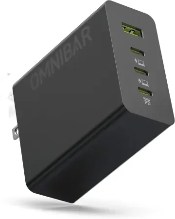 140W Omnibar USB C 100W GaN Fast 4-Port Charger Block