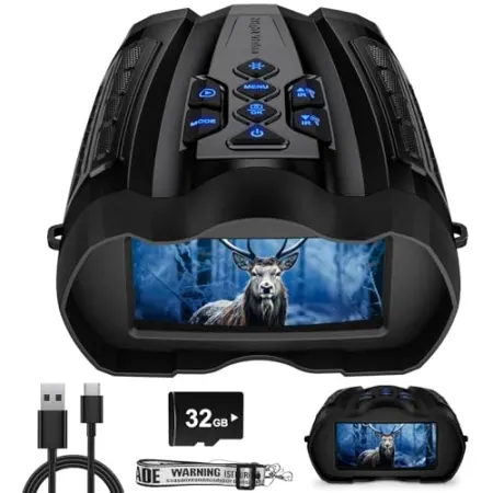 WISHBETY 4K Night Vision 16X 1000' 3.5" HD Binoculars