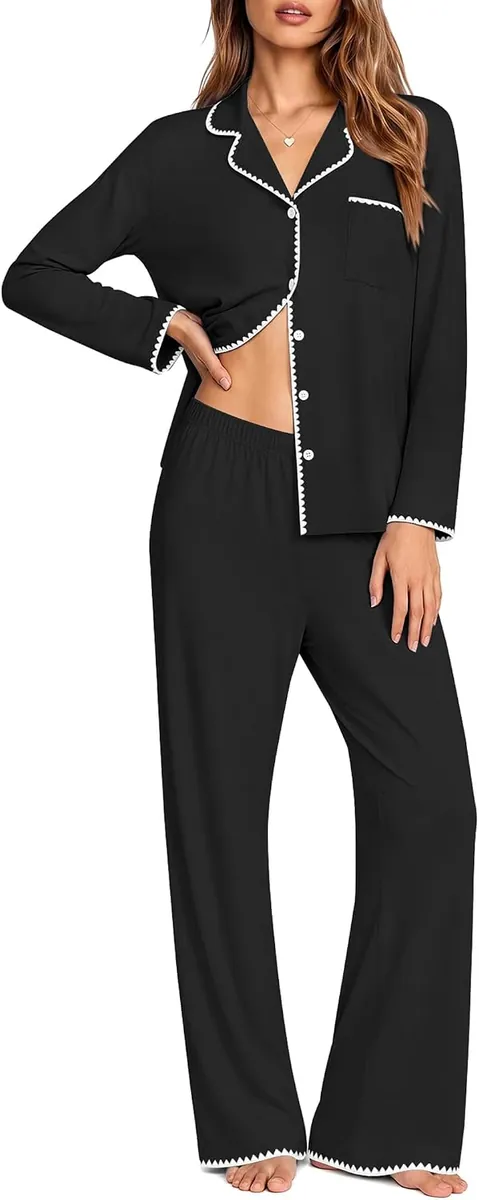 Ekouaer Long-Sleeved Pajama Set