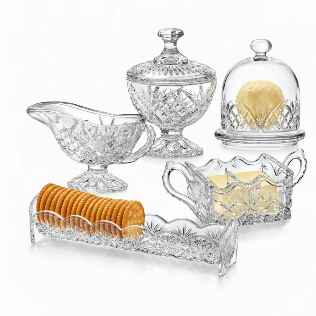 Godinger Dublin 5-Piece Crystal Hostess Serving Set