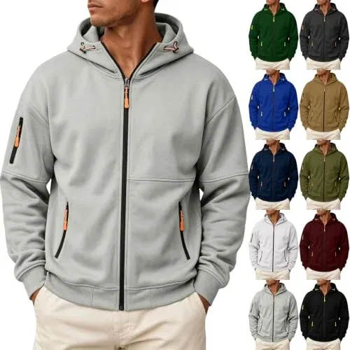 Zip Up Tactical Fleece Hoodie Jacket