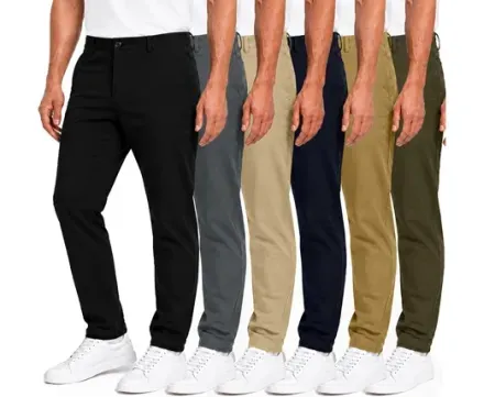 3-Pack Men's Super Stretch Slim Fit Chino Pants