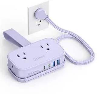 10-in-1 Cruise Approved Travel Power Strip USB C 20W