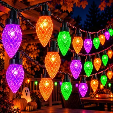 2-Pack KAQ 86' C9 LED Halloween String Lights