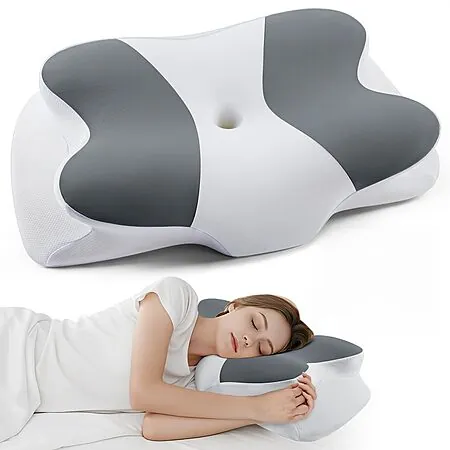 DONAMA Ergonomic Cervical Memory Foam Pillow w/ Cooling Washable Cover (Various)