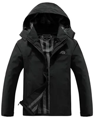 OTU Lightweight Waterproof Hooded Raincoat Shell Men's Jacket