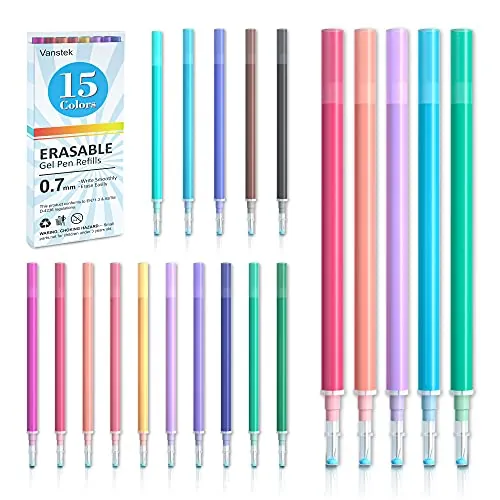 Vanstek 22 Assorted Colors Erasable Pen Refills