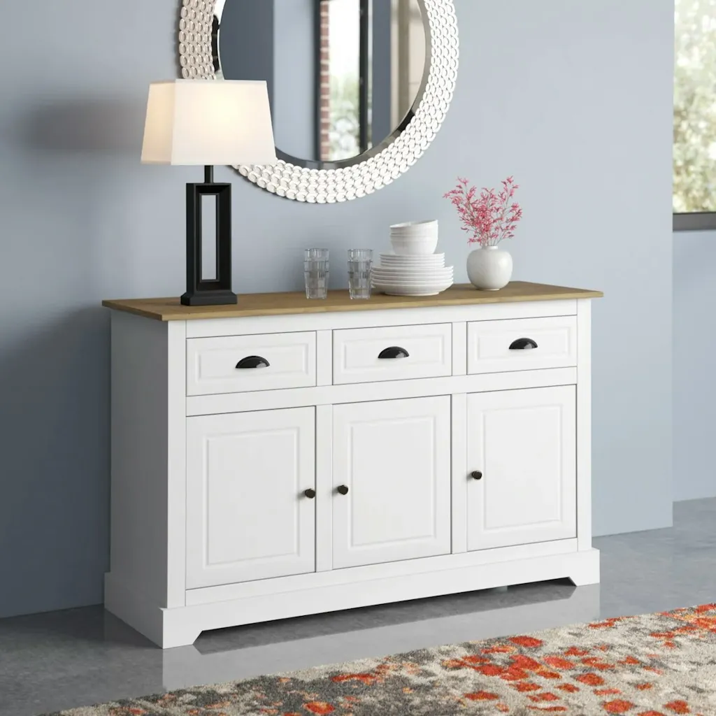 Winston Porter Aaira 52" Solid Wood Sideboard
