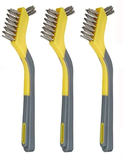 Amazon Basics Stainless Steel Mini Wire Brushes 3-Pack
