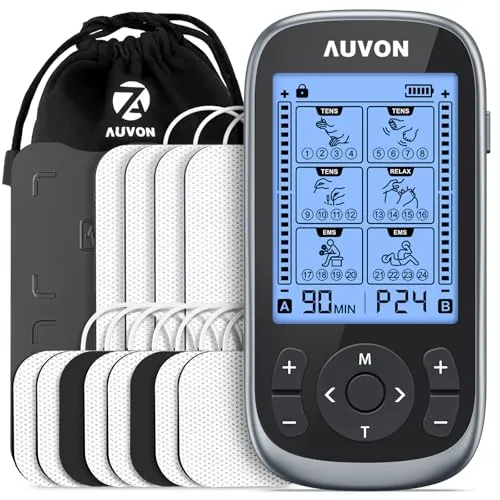 AUVON 3-in-1 TENS Unit Muscle Stimulator