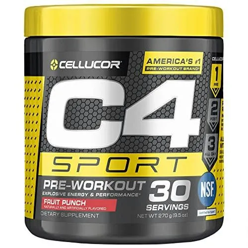 C4 Sport Pre Workout Powder Fruit Punch 30-Servings
