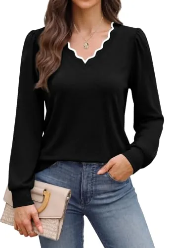 OFEEFAN Women's Long Sleeve Tops