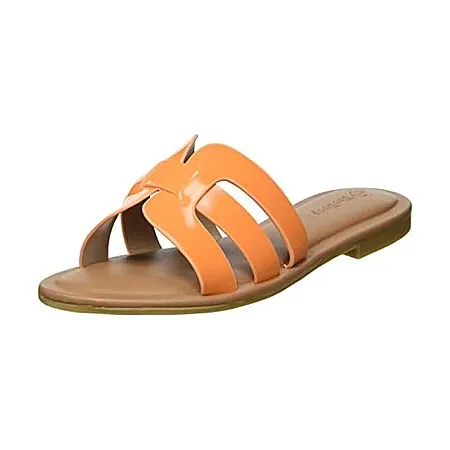 The Drop Women's Monika Slide Sandals (Carrot Orange)