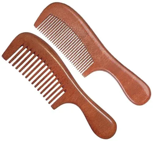 Sandalwood Hair Comb Set 2 Pcs
