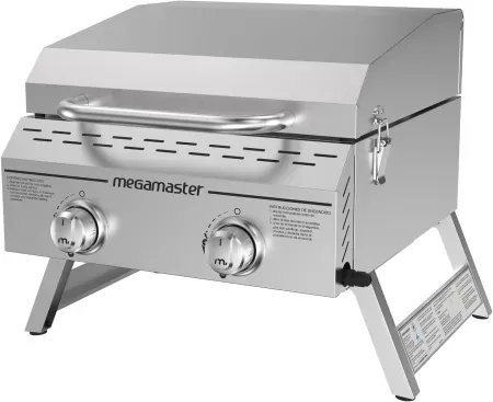 Megamaster 2-Burner Stainless Steel Portable Gas Grill