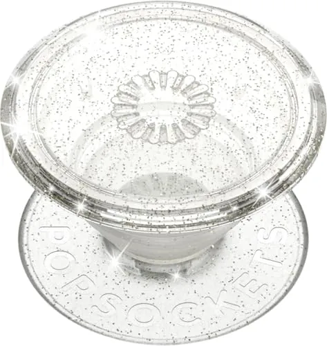 PopSockets Adhesive Phone Grip Holder Clear Glitter