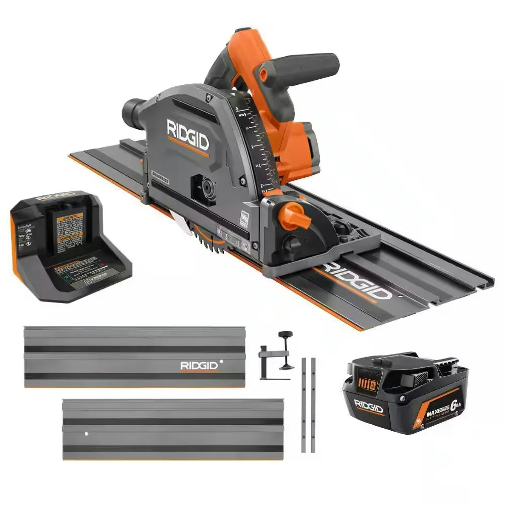 Ridgid 18V Brushless Cordless Track Saw Kit w/ 6.0 Ah Battery & Charger