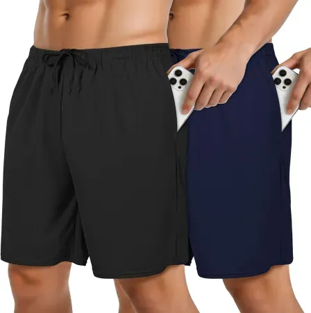 2-Pack EMPTYPOP Men's Quick-Dry Athletic Shorts w/ Pockets