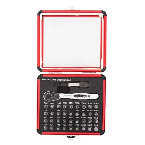Sunex 9726 Mini Ratchet and Bit Set 38-Piece