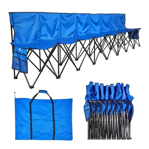 VEVOR 8 Seat Portable Folding Bench