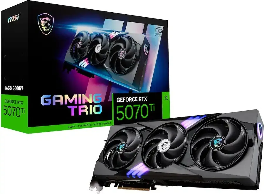 MSI GeForce RTX 5070 Ti 16G Gaming Trio OC 16GB Graphics Card
